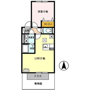 ロイヤルガーデン四条【1階】の間取り
