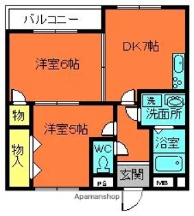 メゾン浮孔【2階】の間取り