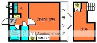 グレースビュー壱番館【3階】の間取り