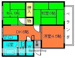 サンウィンディアC棟【1階】の間取り