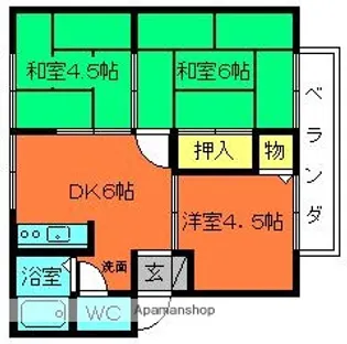 エクセルハイツサンシティー【1階】の間取り