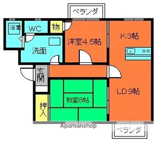 アムールエム【2階】の間取り