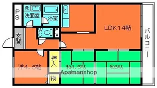 サンプラザ神楽【5階】の間取り