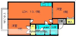 奈良県桜井市大字粟殿【アパート】の間取り