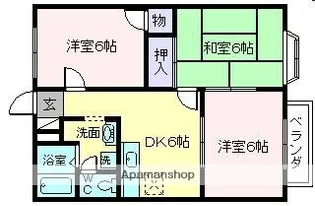 サニーコート(3DK)【1階】の間取り