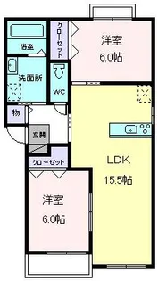 ディアメゾン【201号室】の間取り