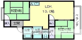 ビレッジコート1番館(2LDK)【1階】の間取り