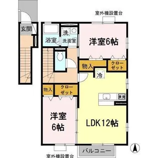 タウンビビA棟【2階】の間取り