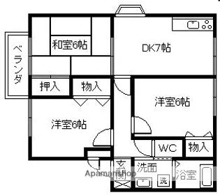パセオ・ブルージュ【105号室】の間取り