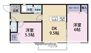 2DKの間取り画像