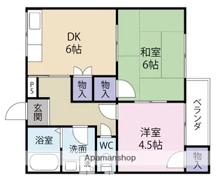 ハイツ橘【1階】の間取り