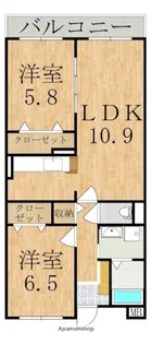 アヴェニュー東松ヶ丘【3階】の間取り