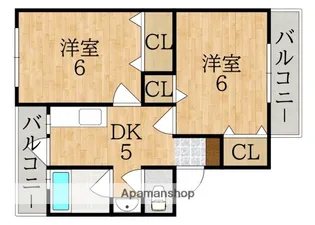 エレモ富雄【2階】の間取り