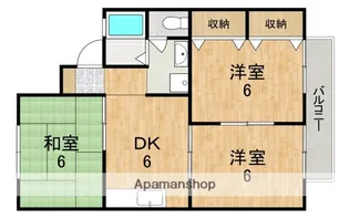 セジュール高の原E【2階】の間取り