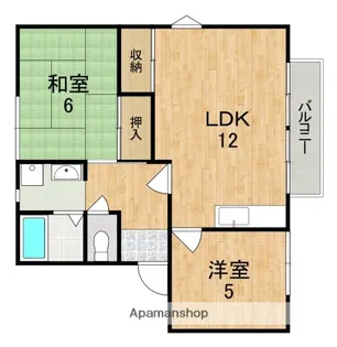 木村ハイツA【1階】の間取り