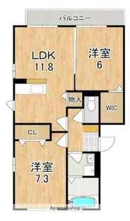 奈良県天理市富堂町【アパート】の間取り