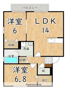 ヒールクリークM イースト【2階】の間取り