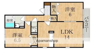 奈良県天理市富堂町【アパート】の間取り