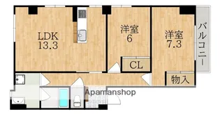 ニュー松葉マンション【2階】の間取り