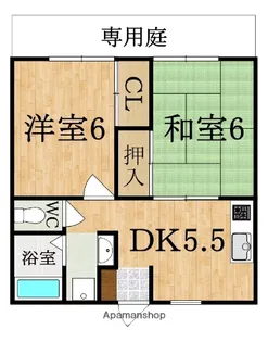 エステートピアドミール【1階】の間取り