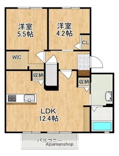 アスティオン飛鳥【1階】の間取り