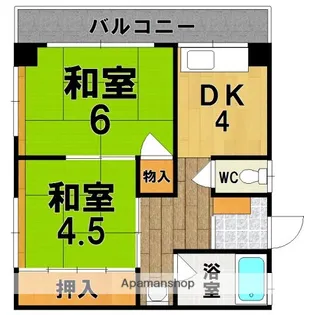 富士マンション【2階】の間取り