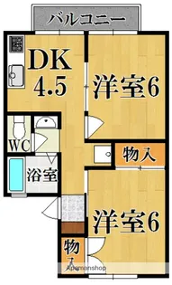 ラフィーネミササギA棟【2階】の間取り