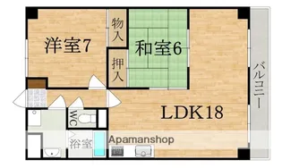 インペリアル東生駒【2階】の間取り