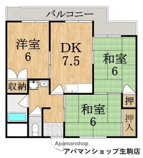 第3サンコウハイツ【1階】の間取り