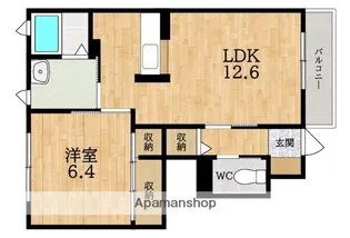 メゾン・ソシア A【1階】の間取り