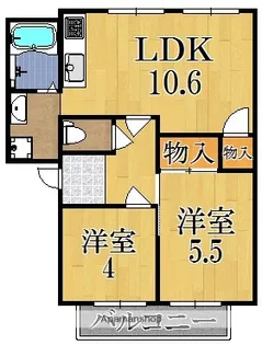 ディアスB棟【2階】の間取り