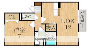 奈良県天理市田井庄町【アパート】の間取り