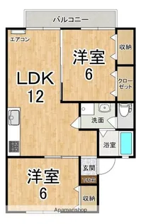 ジェンヌエルブ【2階】の間取り