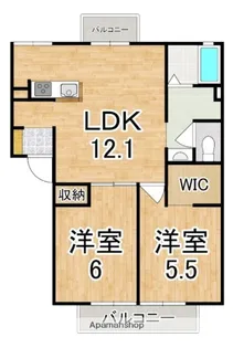 グリーンハイツA棟【1階】の間取り