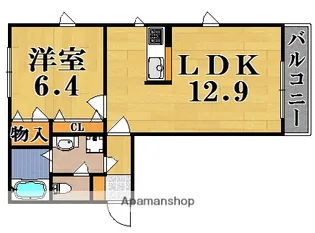 シャーメゾン中山A棟【1階】の間取り