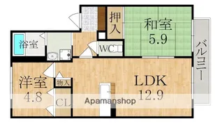 奈良県天理市二階堂上ノ庄町【アパート】の間取り