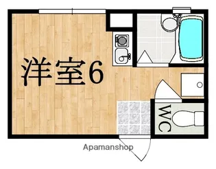 リバーサイドシングル【1階】の間取り