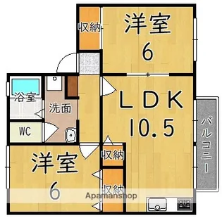 プリシェールK【2階】の間取り