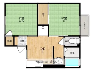 サンハイツ【2階】の間取り