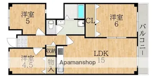 グランドパレス学園前【1階】の間取り