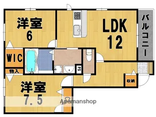 グランシャリオ瑠璃【1階】の間取り