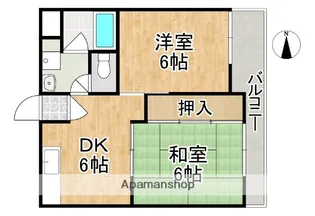 2DKの間取り画像