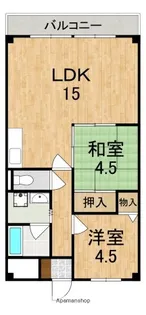 リヴェール三室【5階】の間取り