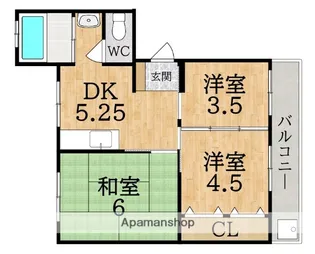 コーポレート筒井【2階】の間取り