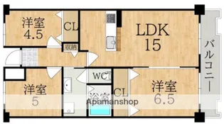 グランドパレス学園前【2階】の間取り
