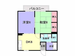 ラフィーネ生駒 (西松ヶ丘)【103号室】の間取り
