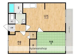 メゾンドグランデュール【1階】の間取り