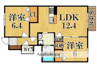 イーズテラス飛鳥【1階】の間取り
