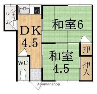 ウイングスター生駒俵口【1階】の間取り