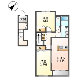 ロイヤルシャトー【205号室】の間取り